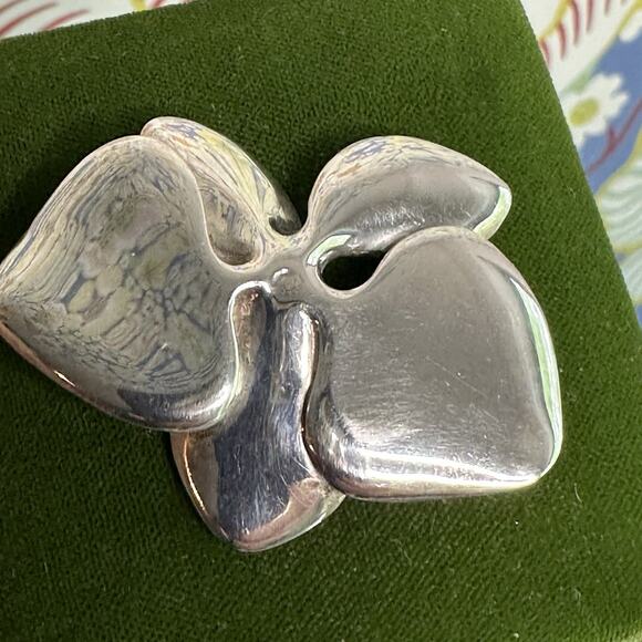 Angela Cummings 925 Sterling Orchid Brooch Pin - Picture 1 of 9